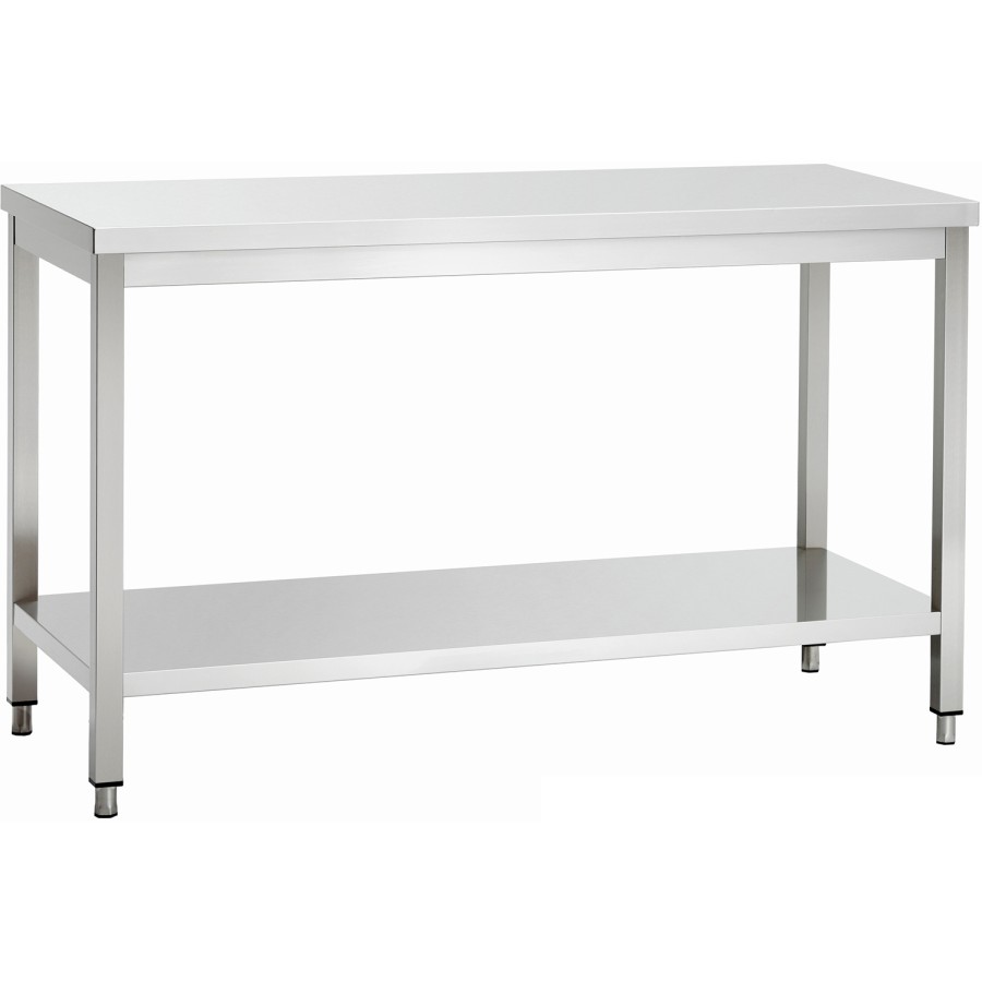 Arbejdsbord i rustfrit stål Underhylde 1000x700x850mm | Adexa VT107SL