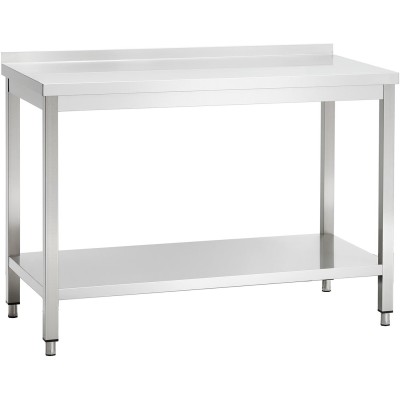 Arbejdsbord med underhylde i rustfrit stål 600x700x900mm | Adexa THATS67A