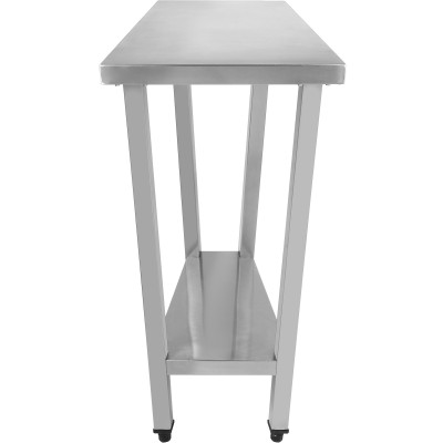 Arbejdsbord i rustfrit stål Underhylde 600x800x900mm | Adexa DWT80060