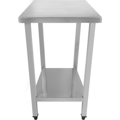 Arbejdsbord i rustfrit stål Underhylde 800x800x900mm | Adexa DWT80080