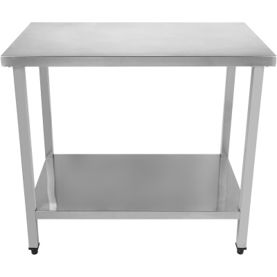 Arbejdsbord i rustfrit stål Underhylde 1400x800x900mm | Adexa DWT80140