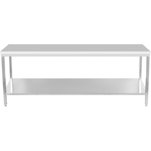 Arbejdsbord i rustfrit stål Underhylde 2000x800x900mm | Adexa DWT80200