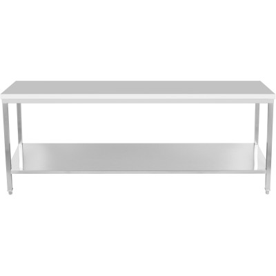 Arbejdsbord i rustfrit stål Underhylde 2000x800x900mm | Adexa DWT80200