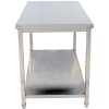 Arbejdsbord i rustfrit stål Underhylde Firkantede ben 600x700x850mm | Adexa HWT6070