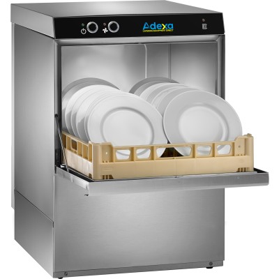 Professionel underbordsopvaskemaskine Premium 500x500mm kurv 20 kurve/time Afløbspumpe Opvaskemiddelpumpe Skyllemiddelpumpe | Adexa ADX50T