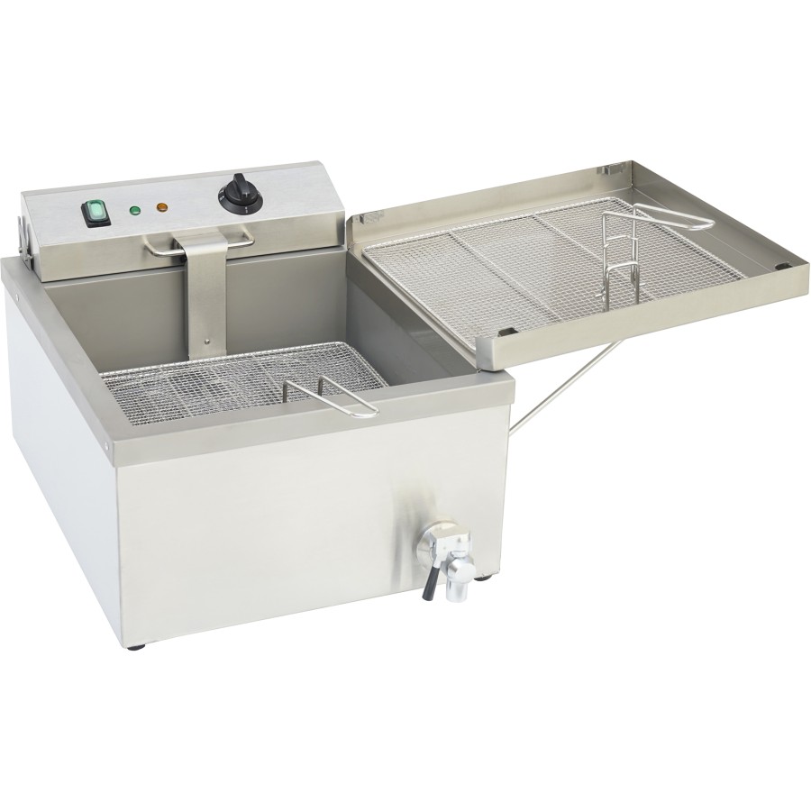 Professionel donut-Friture Elektrisk bænkmodel 1 bassin 3kW 11 liter Tap | Adexa EFDF