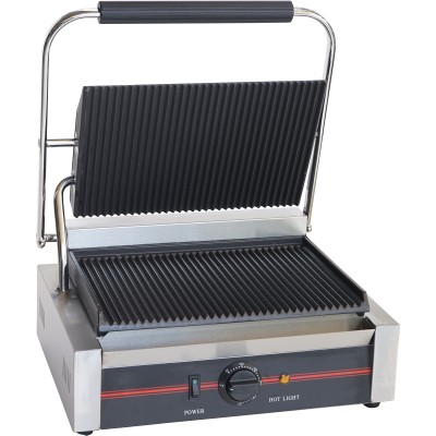 Professionel kontaktgrill stor, rillede plader 2,2kW | Adexa EG02A