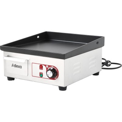 Professionel stegeplade emaljeret kogeplade glat 360x380mm 1,5kW elektrisk | Adexa EG3638