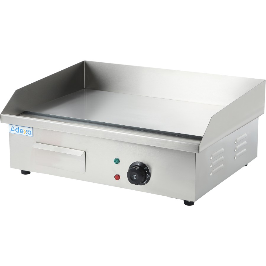 Kommerciel grillplade glat 550x400x200mm 3kW elektrisk | Adexa EG818B