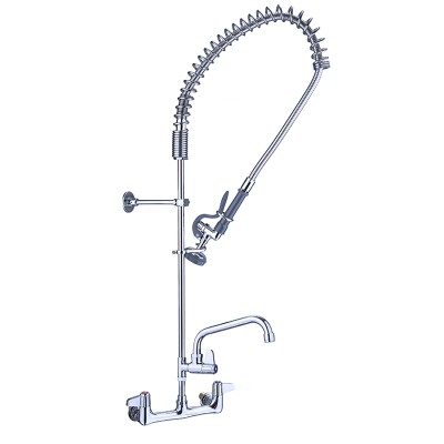 Professionel brusekabine med vandhane Vægmonteret tohuls dobbelt tilslutning Højde 1055 mm Rustfrit stål | Adexa EQ2802A12
