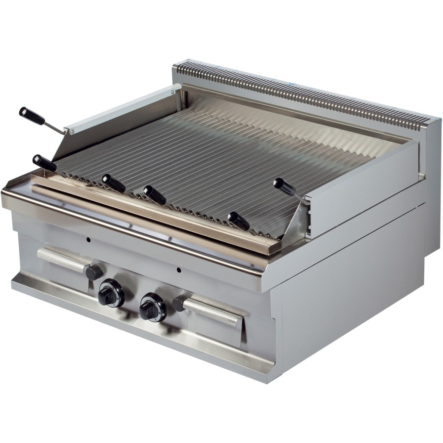 Professionel lavastengrill Gas 2 zoner 12,0kW Bordmodel | Adexa Hotmax 700 GGL721S