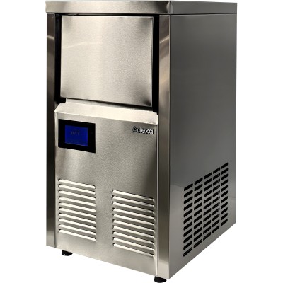 Professionel ismaskine Klar is Individuelle terninger 30kg/24h 10kg binge Rustfrit stål Digital kontrol | Adexa GI30SSD