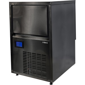 Professionel ismaskine 50kg/24h 15kg binge Klar is Individuelle terninger Sort rustfrit stål Digital kontrol | Adexa GI50BD