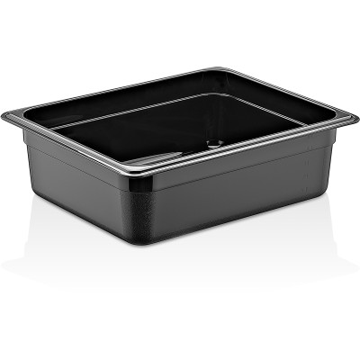 GN-kantin Polycarbonat GN1/2 Dybde 100mm Sort | Adexa PB8124