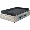 Professionel stegeplade Elektrisk 2 zoner 4,6kW Rillet støbejernstop | Adexa GP7050EW