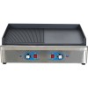 Professionel stegeplade Elektrisk 2 zoner 4,6kW Glat/Refineret støbejernstop | Adexa GP7050EGW