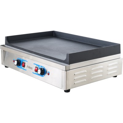 Professionel stegeplade Elektrisk 2 zoner 4,6kW Glat støbejernstop | Adexa GP7050GW