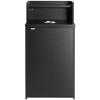 Affaldsstation med affaldshul og bakkehylde sort 625x605x1210mm | Adexa GSLJ0003