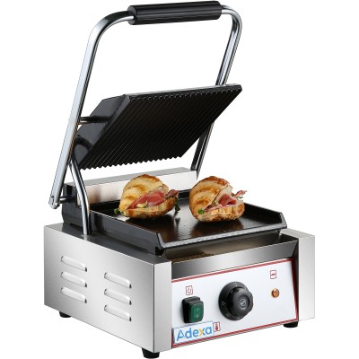 Professionel kontaktgrill riflet/glat 1,8kW | Adexa HEG811A