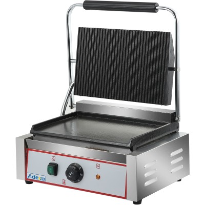 Professionel kontaktgrill Stor ribbet/glat 2,2kW | Adexa HEG811EA