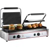 Professionel kontaktgrill Double XL Ribbed 4,4kW | Adexa HEG813E