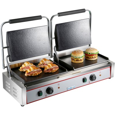 Professionel kontaktgrill Double XL glat 4,4kW | Adexa HEG813EB
