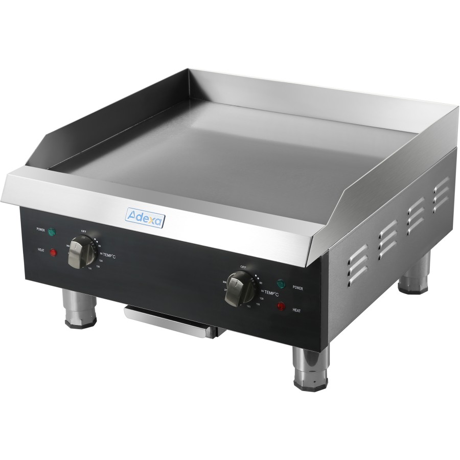 Professionel grillplade glat 610x620x360mm 8kW elektrisk | Adexa HEG824