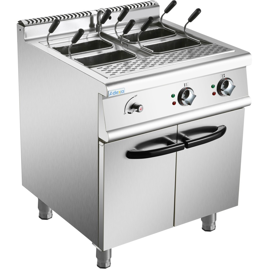 Professionel pastakoger elektrisk 12kW 2x15 liter 4 kurve Gulvmodel | Adexa HEN715A