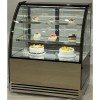 Konditormonter Bagtilgængelige døre Buet front 3 hylder 1000x700x1300mm Rustfrit stål & Sort | Adexa HL1000EM3