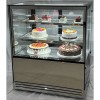 Konditormonter Bagtilgængelige døre Lige front 2 hylder 1000x700x1200mm Rustfrit stål & Sort | Adexa HL1000ER2