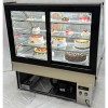 Konditormonter Bagtilgængelige døre Rund front 3 hylder 700x700x1300mm Rustfrit stål & Sort | Adexa HL700S3