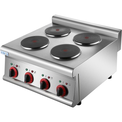 Kommerciel elektrisk kogetop med 4 plader 8kW | Adexa HRQ605E