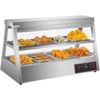 Varmeenhed med belysning Åbningsdøre på begge sider 2 hylder 1200x655x740mm Bænkmodel | Adexa HW2X4