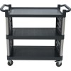 Servicevogn med lukkede ender Stor 3 hylder 1010x500x980mm | Adexa HZMCC5013