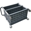 Servicevogn med lukkede ender Stor 3 hylder 1010x500x980mm | Adexa HZMCC5013