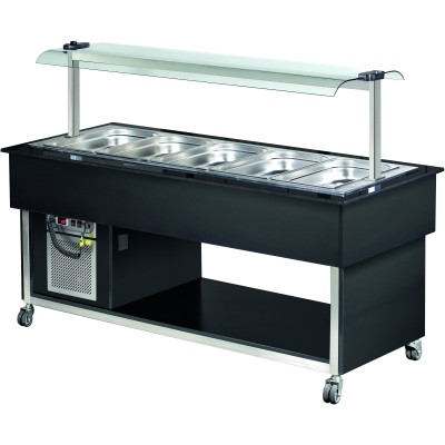 Premium Buffetvogn Kold 5xGN1/1 Sort | Adexa MBC818B