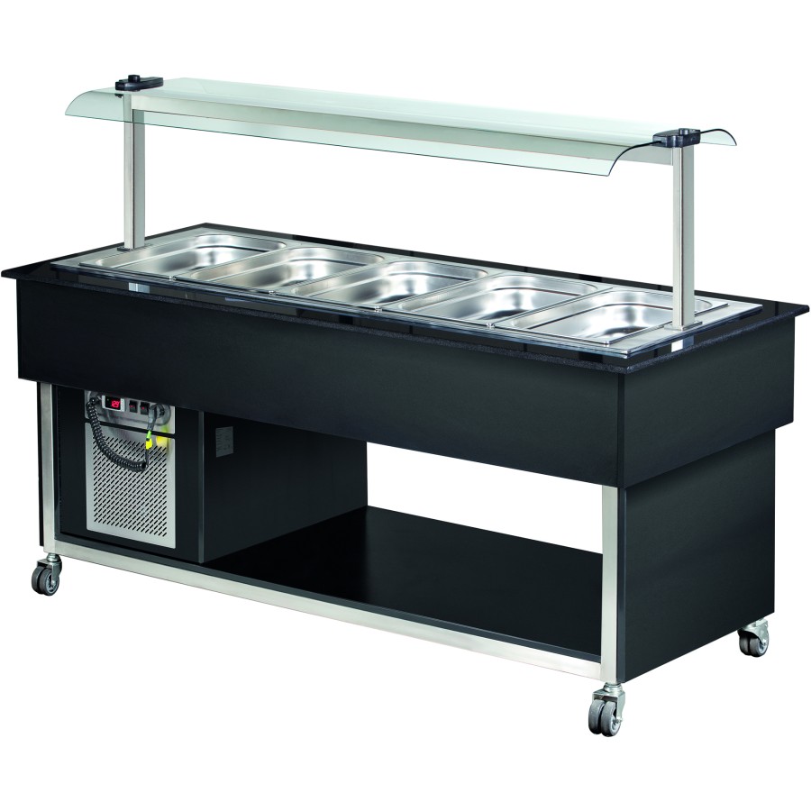 Premium Buffetvogn Kold 5xGN1/1 Sort | Adexa MBC818B