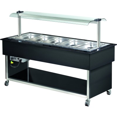 Buffetvogn Hot 5xGN1/1 Sort | Adexa MBH818BB