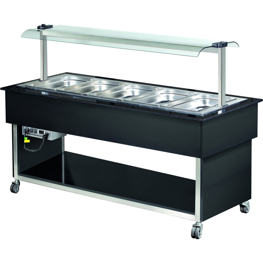 Buffetvogn Hot 5xGN1/1 Sort | Adexa MBH818BB
