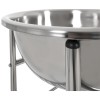 Skålvogn i rustfrit stål inkl. 25 liters skål To hylder 514x350x838mm | Adexa MBXS001