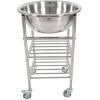 Skålvogn i rustfrit stål inkl. 25 liters skål To hylder 514x350x838mm | Adexa MBXS001