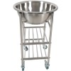 Skålvogn i rustfrit stål inkl. 25 liters skål To hylder 514x350x838mm | Adexa MBXS001