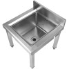 Håndvask til bryggers/vaskeri Rustfrit stål 1 ho 500x500x550mm | Adexa MS5050