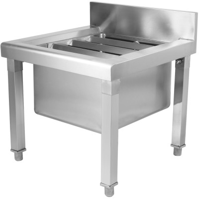 Håndvask til bryggers/vaskeri Rustfrit stål 1 ho 500x500x550mm | Adexa MS5050