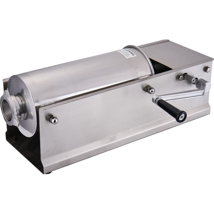 Professionel pølsestopper 5 liter rustfrit stål vandret 4 pølsehorn | Adexa MX022H5L