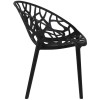 Spisebordsstol / restaurantstol plast sort indendørs/udendørs | Adexa WW030BLACK