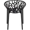 Spisebordsstol / restaurantstol plast sort indendørs/udendørs | Adexa WW030BLACK