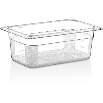 GN-kantin Polycarbonat GN1/4 Dybde 100mm Transparent | Adexa P8144