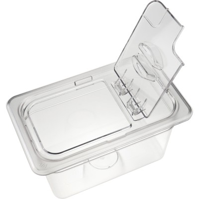 Kantinelåg med flip-lås Polycarbonat GN1/4 | Adexa P814LF