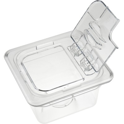 Kantinelåg med flip-lås Polycarbonat GN1/6 | Adexa P816LF